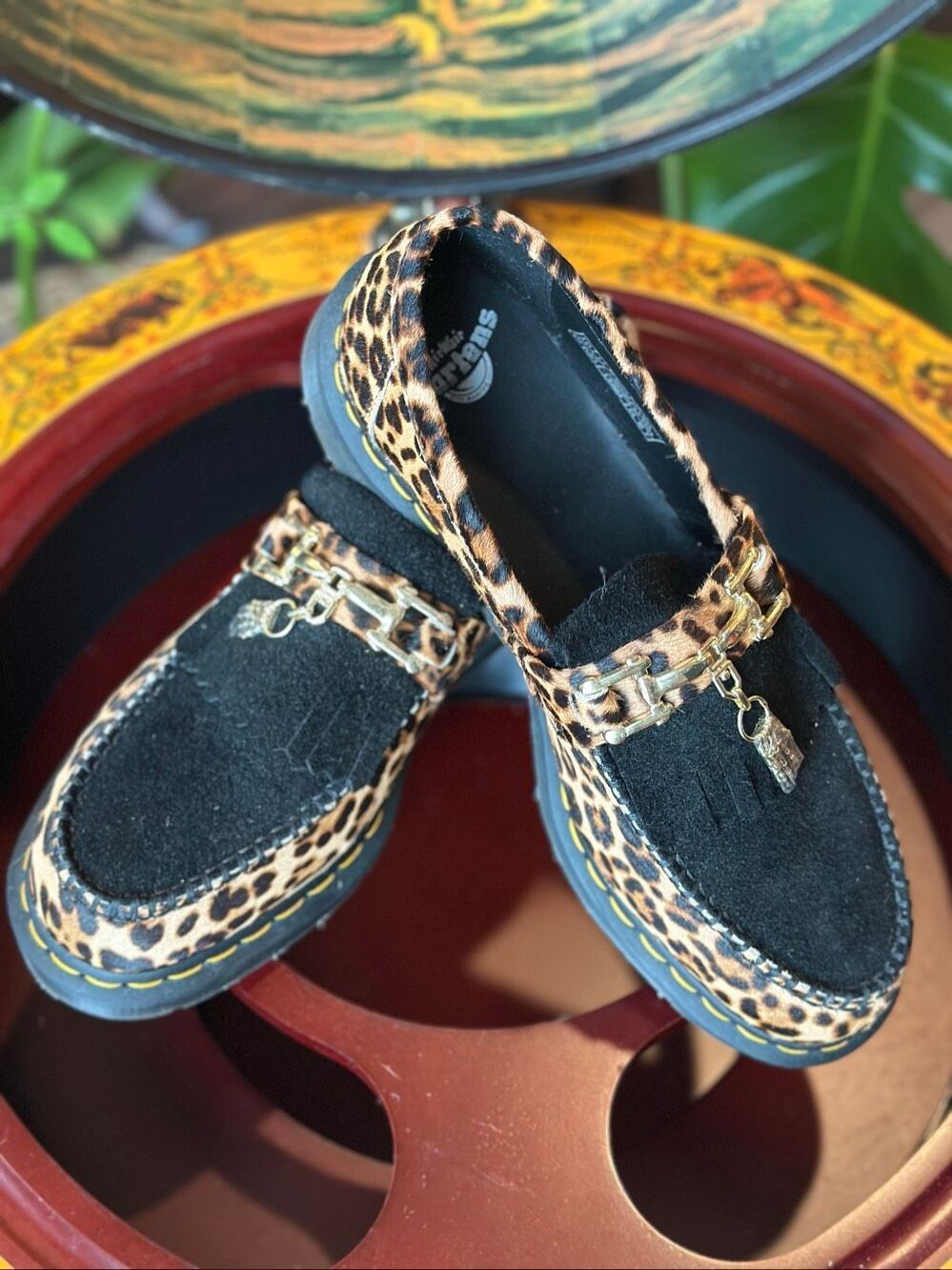 Doc Martens Adrian Hair-On Leopard Print Snaffle Loafers